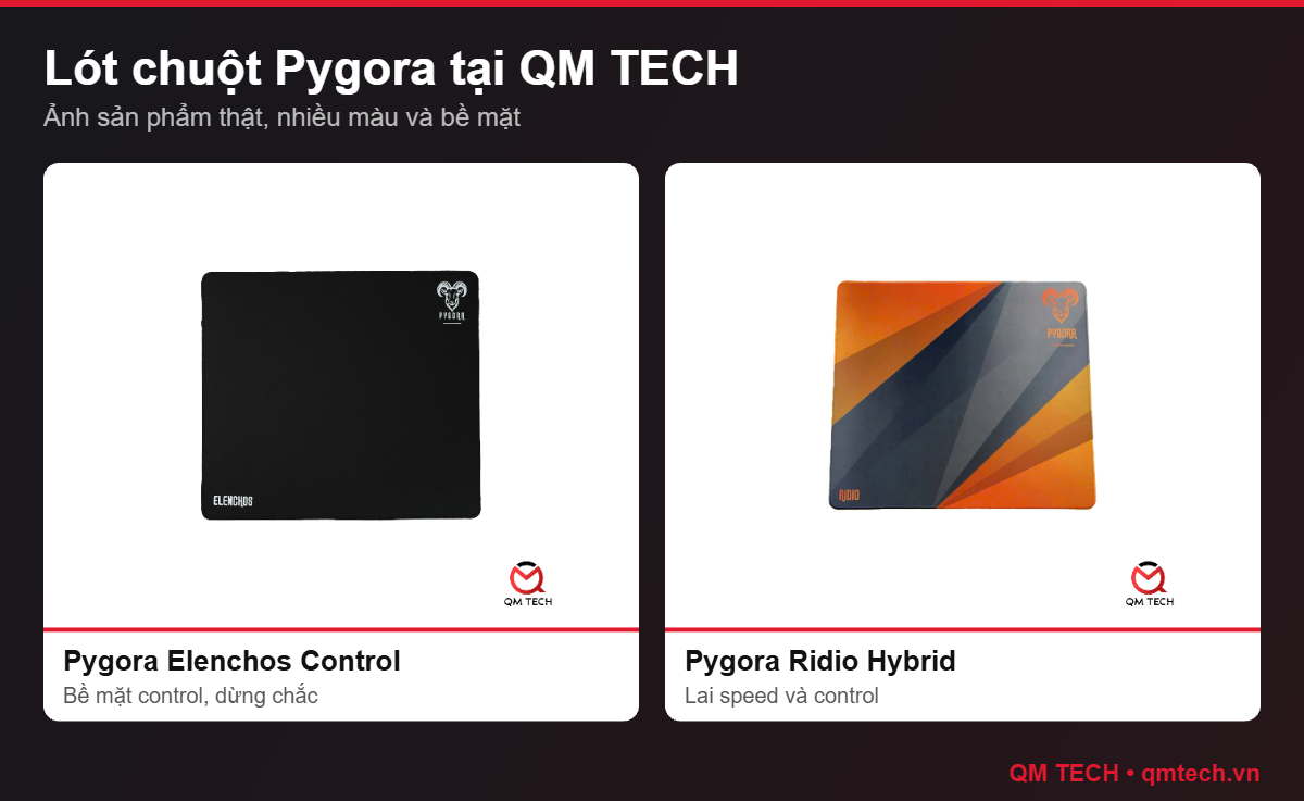 Lót chuột Pygora Elenchos Control và Ridio Hybrid ảnh thật