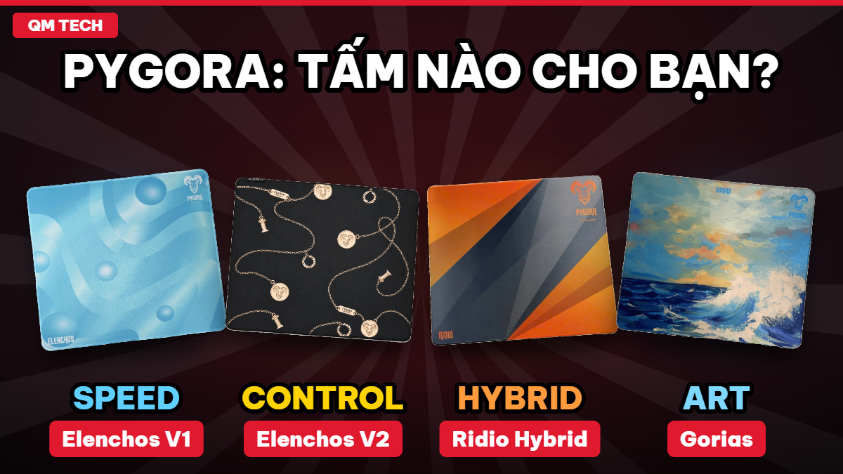 So sánh lót chuột Pygora Elenchos V1, V2, Ridio Hybrid và Gorias