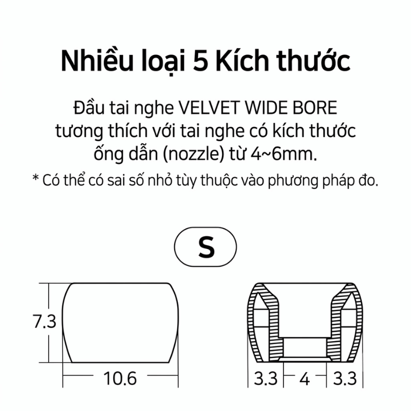Nút tai Divinus Velvet màu đen