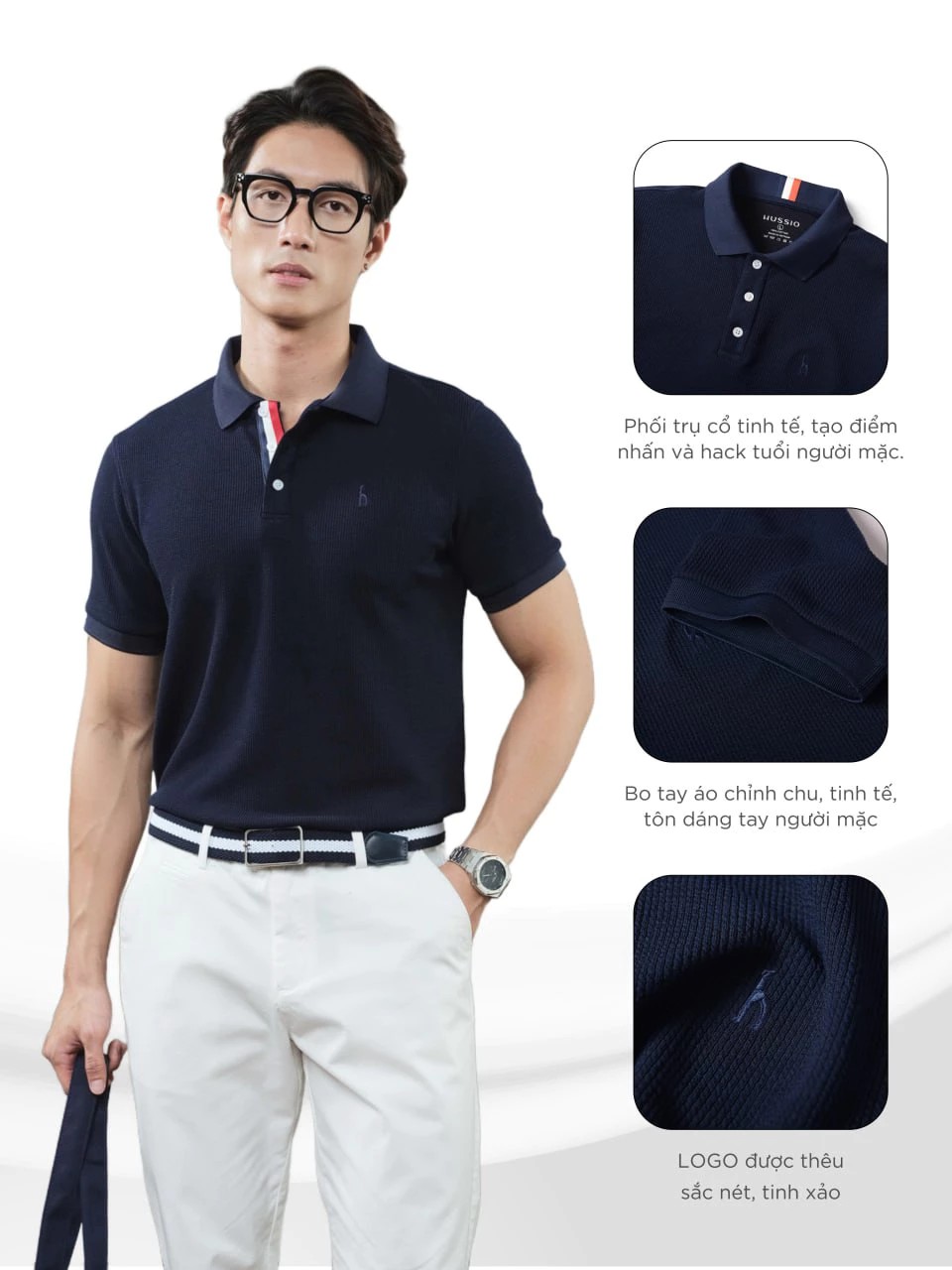 HUSSIO® Áo POLO BUGATI