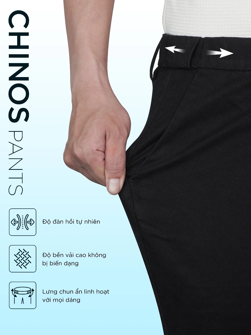 HUSSIO® Quần dài nam CHINOS