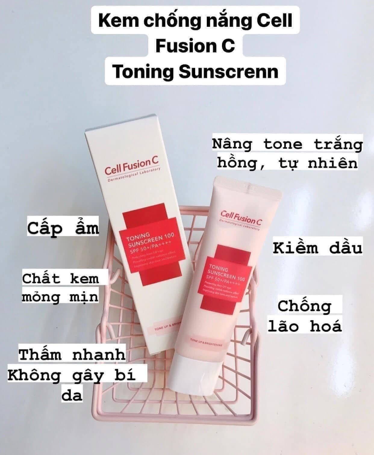 Kem Chống Nắng Cell Fusion C Hồng Nâng Tông Da Trắng Hồng SPF50+/ PA++++ 50ml