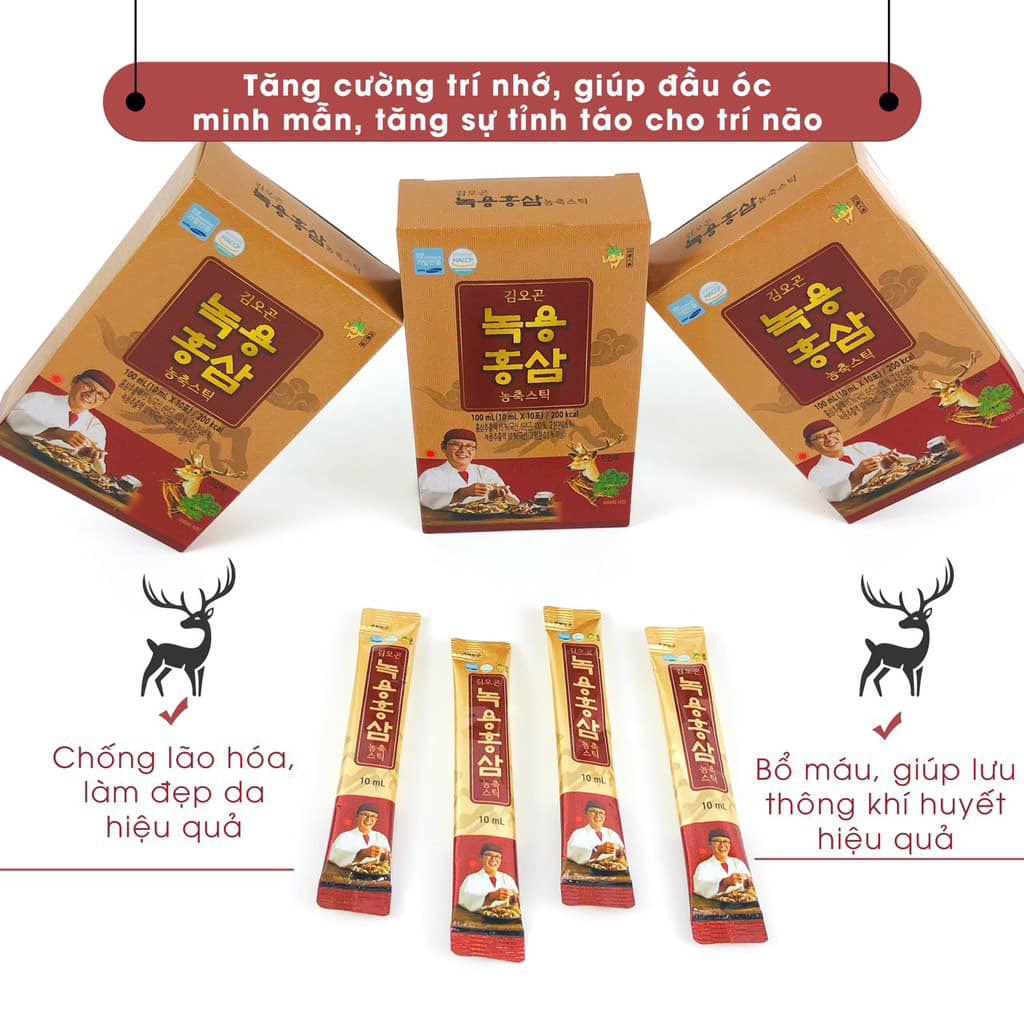 Nước lộc nhung ông dược sỹ 30 gói 10ml