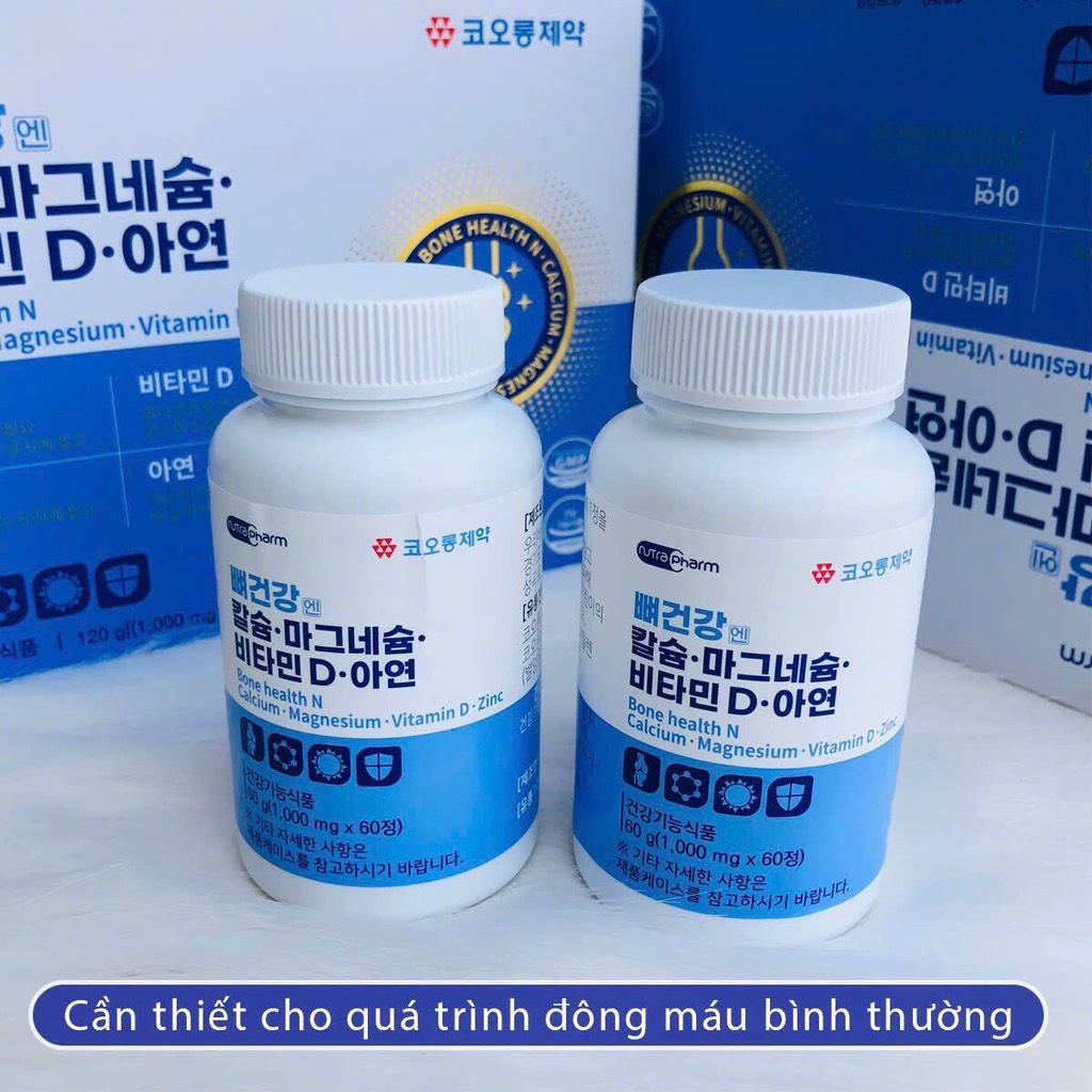 Viên uống bổ sung canxi , vitamin C và kẽm xương hãng dược kolon pharm