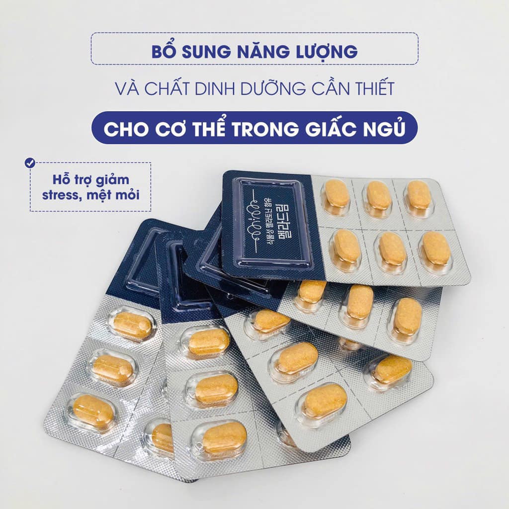 Viên uống  hỗ trợ điều trị mất ngủ  melation 30v