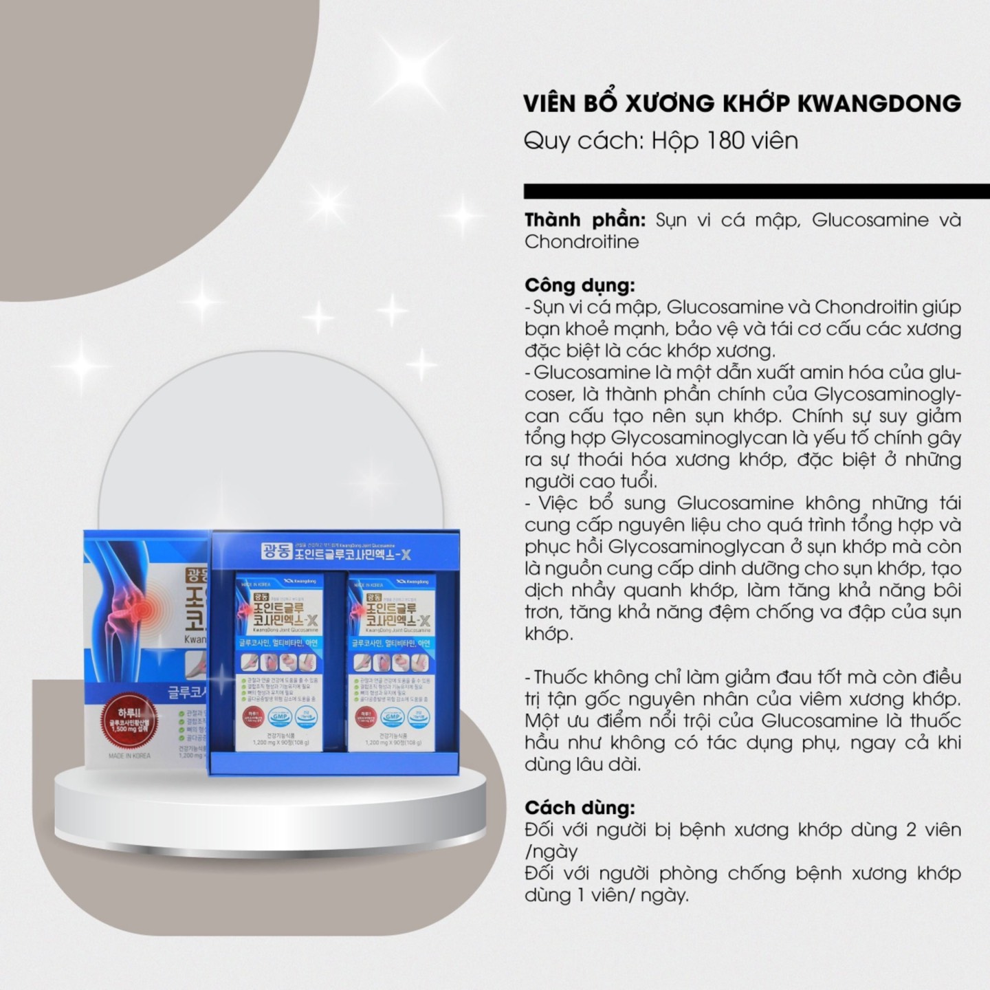 Thuốc xương khớp kwangdong120v