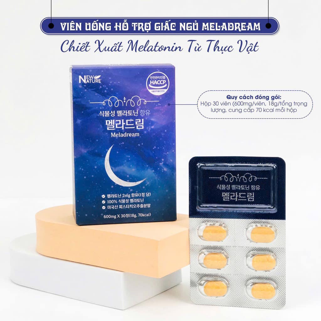 Viên uống  hỗ trợ điều trị mất ngủ  melation 30v