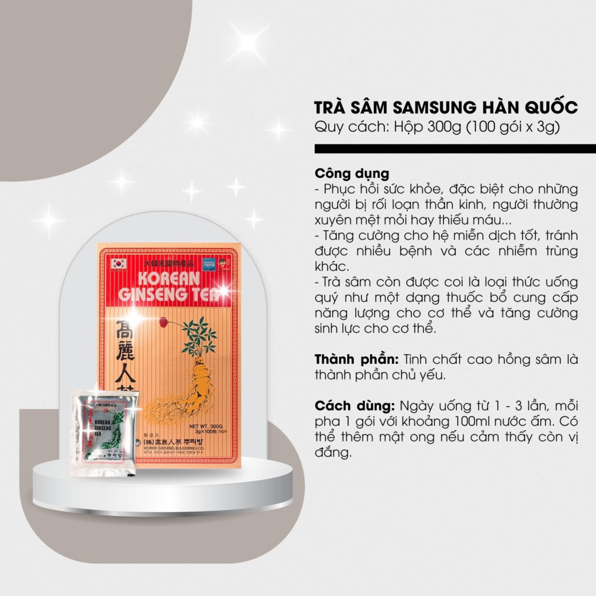 Trà sâm sam sung 100 gói