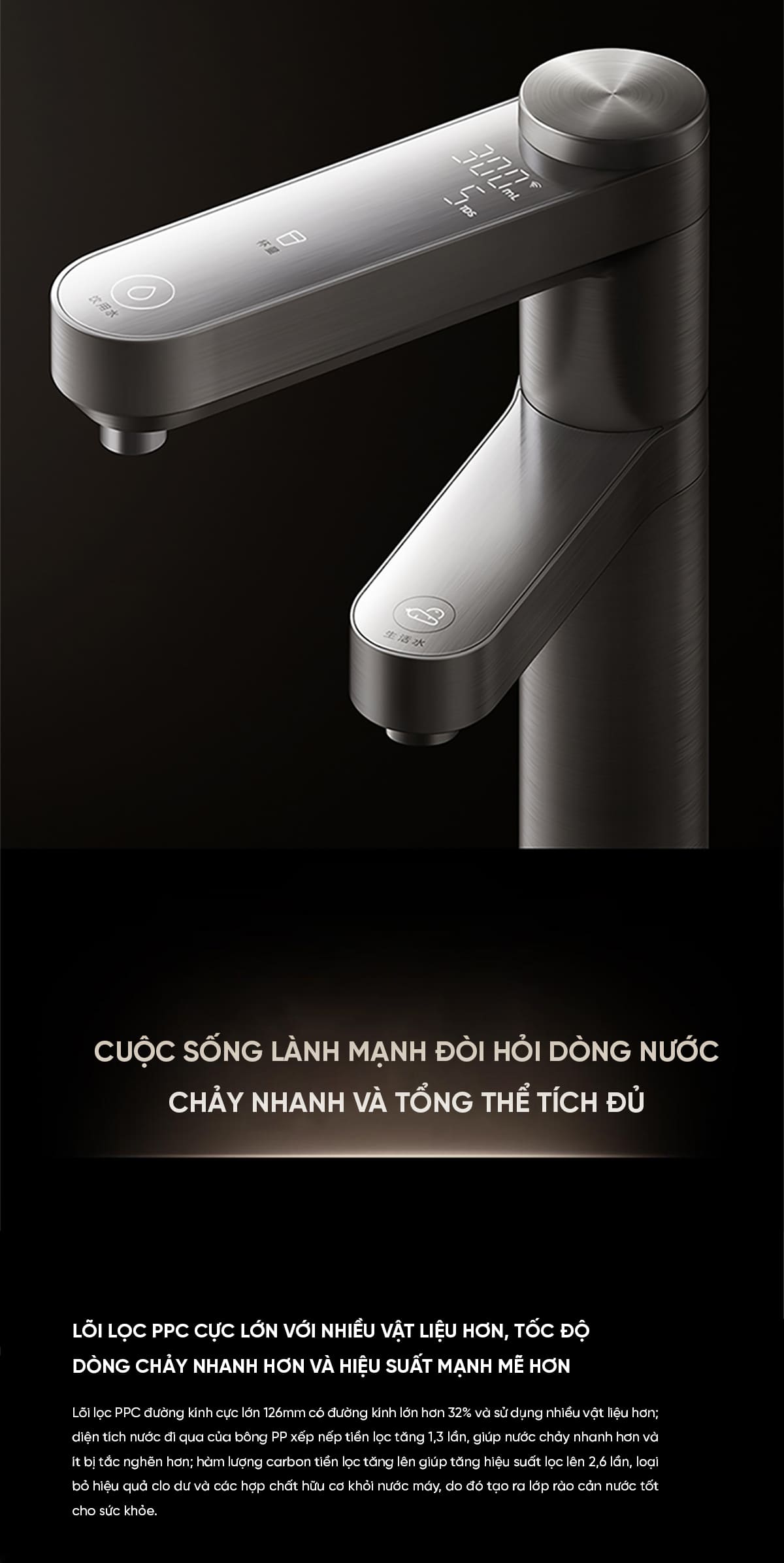 lõi lọc PPC lớn tăng hiệu quả lọc