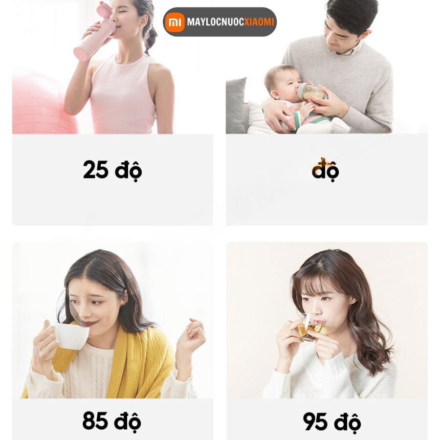 4 chế độ nhiệt độ khi lấy nước tại vòi dễ dàng thực hiện