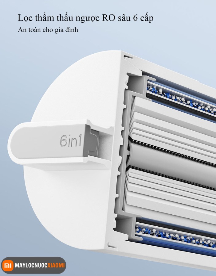máy lọc nước nóng lạnh để bàn xiaomi MRBH31 có 1 lõi lọc 6 trong 1