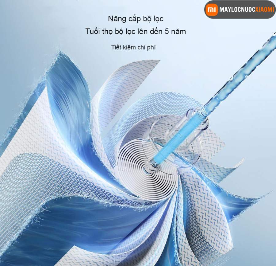 Máy lọc nước xiaomi H800G có tuổi thọ lõi lọc RO lên đến 5 năm
