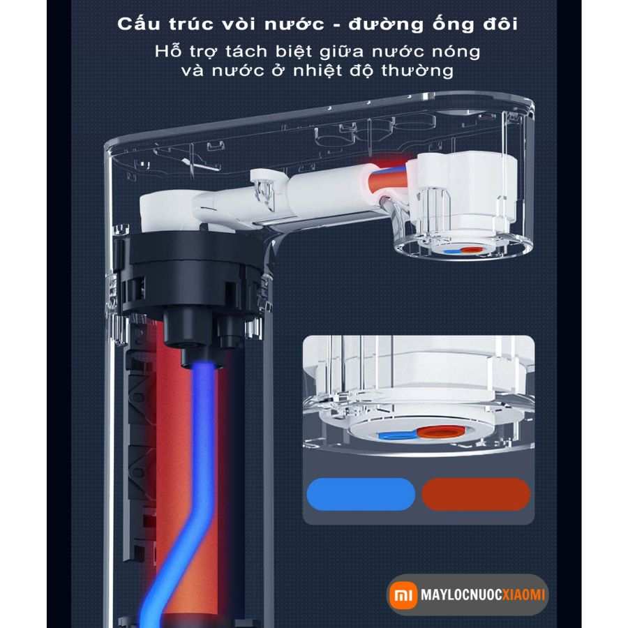 vòi nước tách biệt đường nóng và lạnh làm tằng hiệu quả