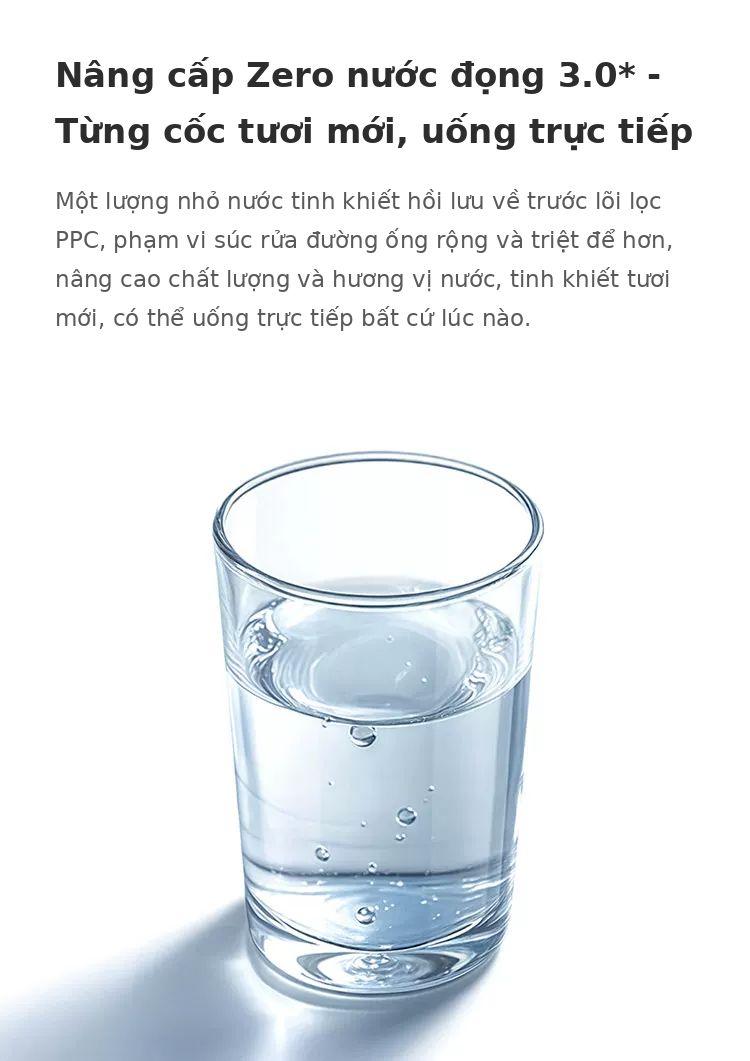 Máy Lọc Nước Xiaomi Mijia S1 1000G — 1 Công nghệ Zero nước đọng 3.0 – nước luôn tươi mới