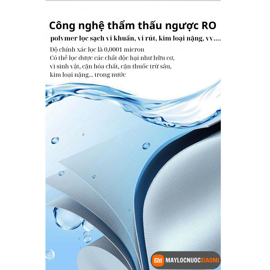 Các đặc điểm nổi bật của lõi lọc của máy lọc nước xiaomi