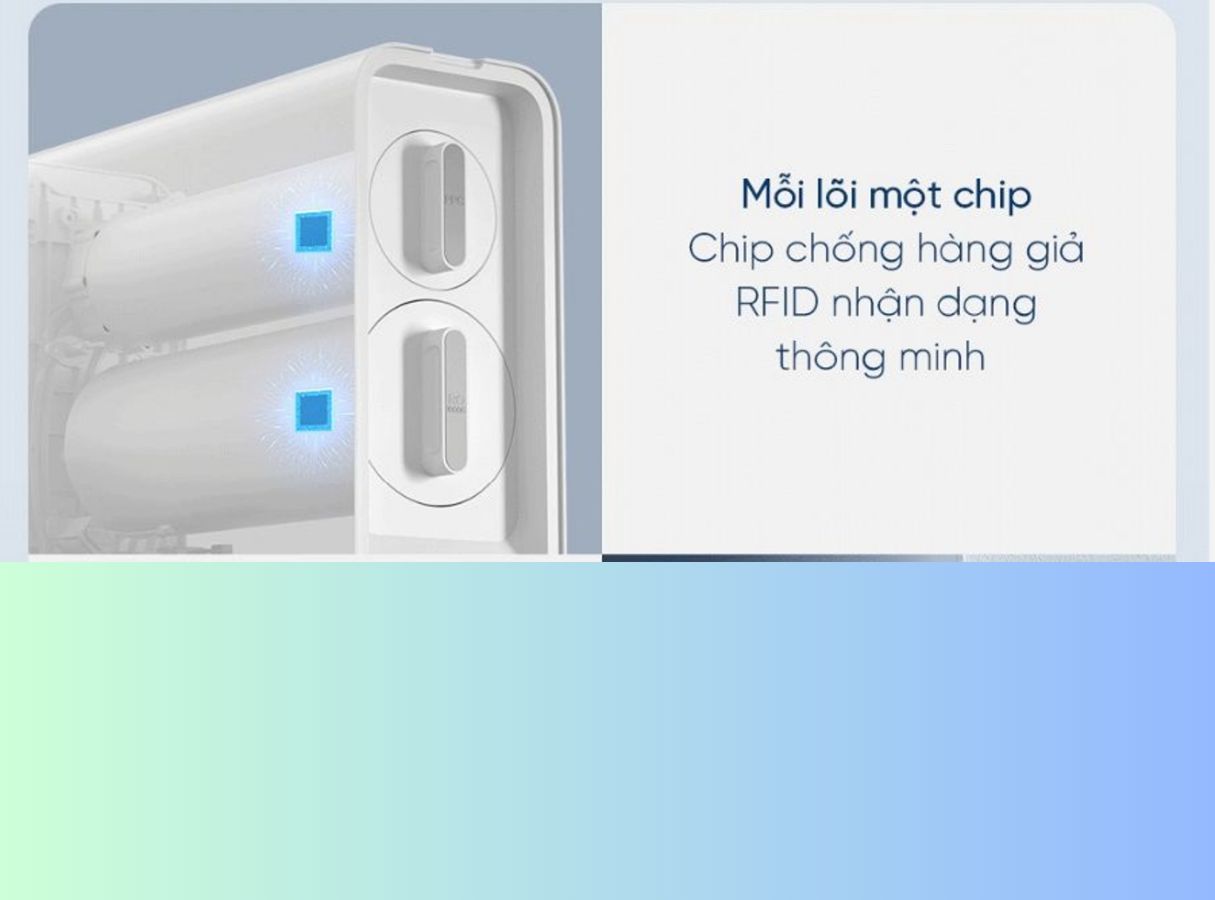 lõi lọc của máy lọc nước xiaomi có gắn chíp chống hàng giả