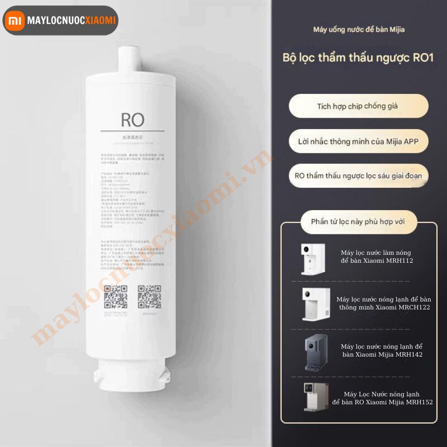 lõi lọc RO của máy lọc nước nóng lạnh xiaomi MRH 152,112