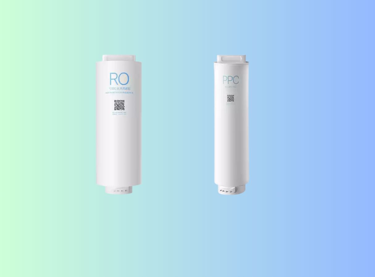 hình ảnh minh họa lõi lọc PPC và lõi lọc RO của máy lọc nước xiaomi