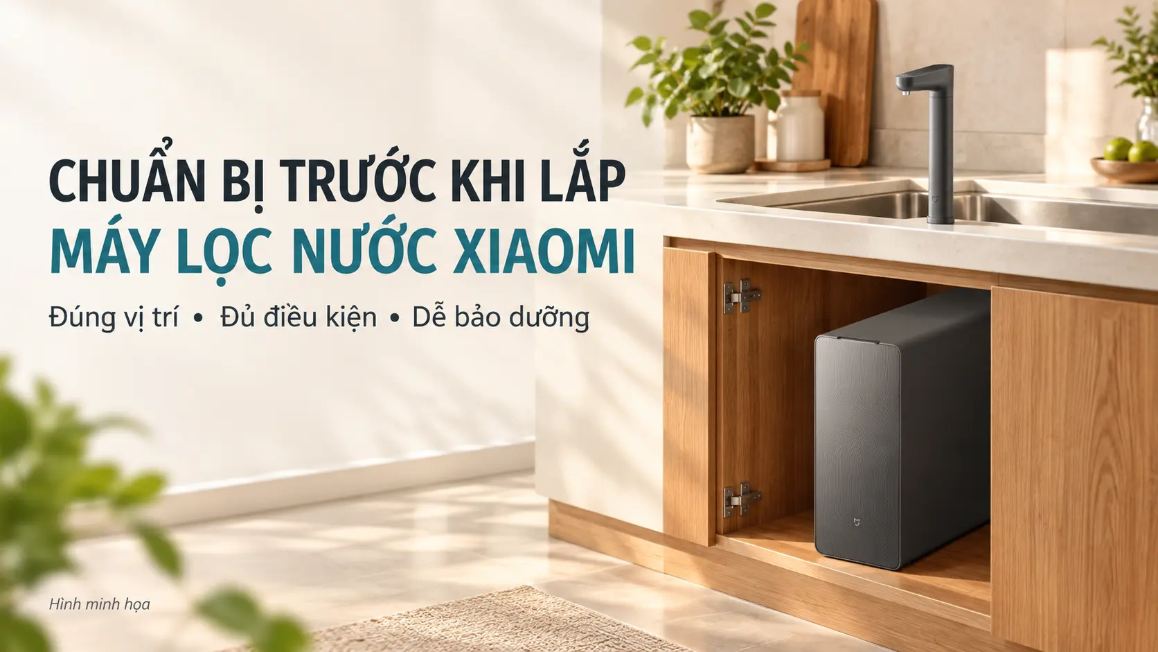 chuẩn bị gì khi lắp máy lọc nước xiaomi