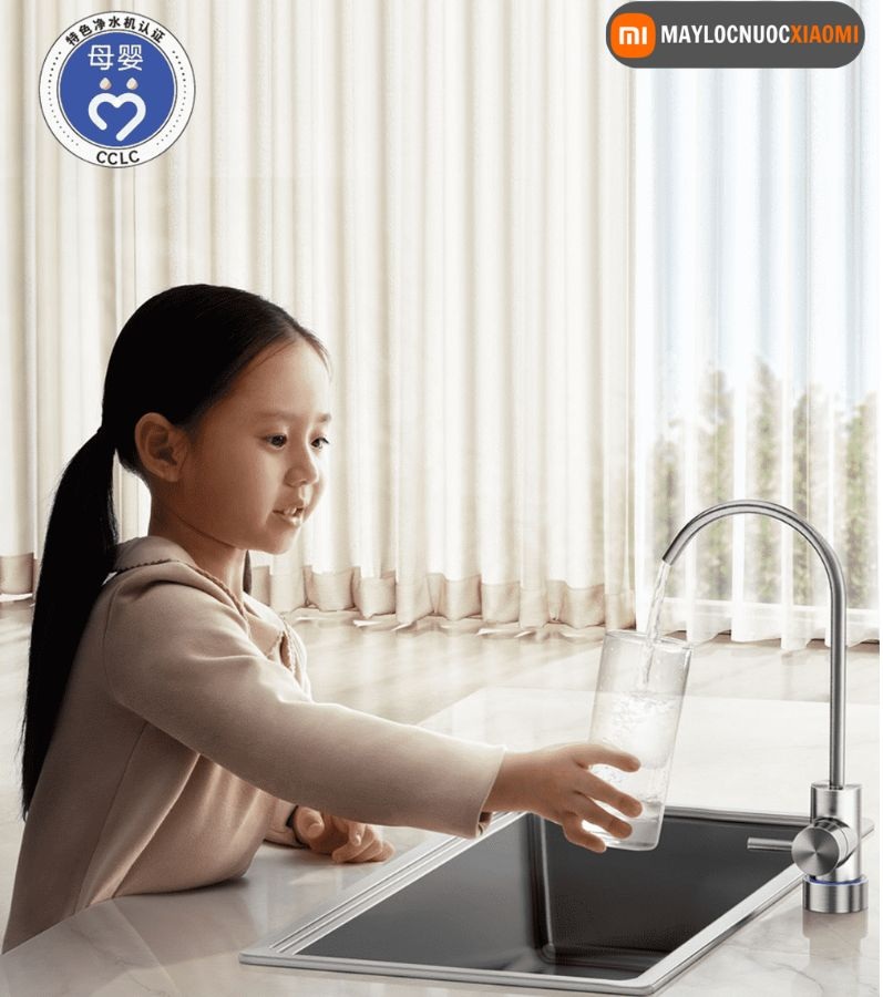 Máy lọc nước xiaomi N1 800G làm từ vật liệu an toàn với tre em