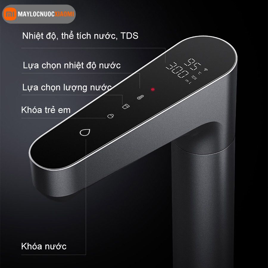 màn hình cảm ứng trên vòi lấy nước của máy lọc nước nóng lạnh xiaomi Q1000