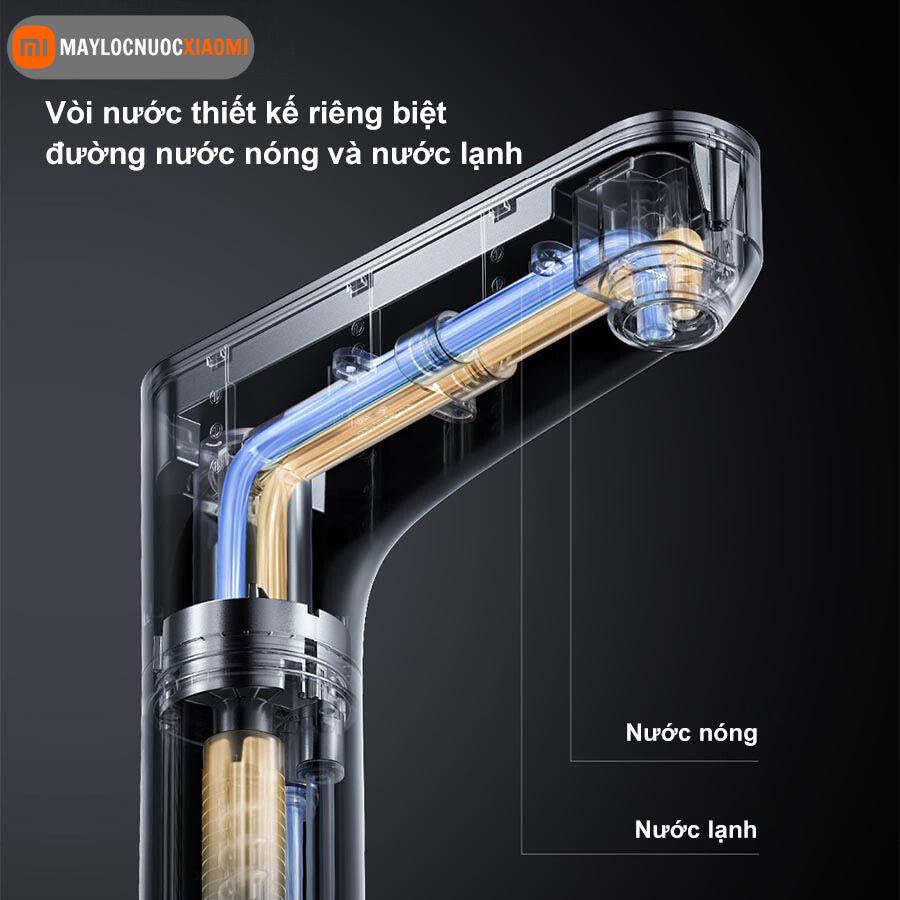 thiết kế vòi lấy nước với đường nước nóng và lạnh riêng biệt