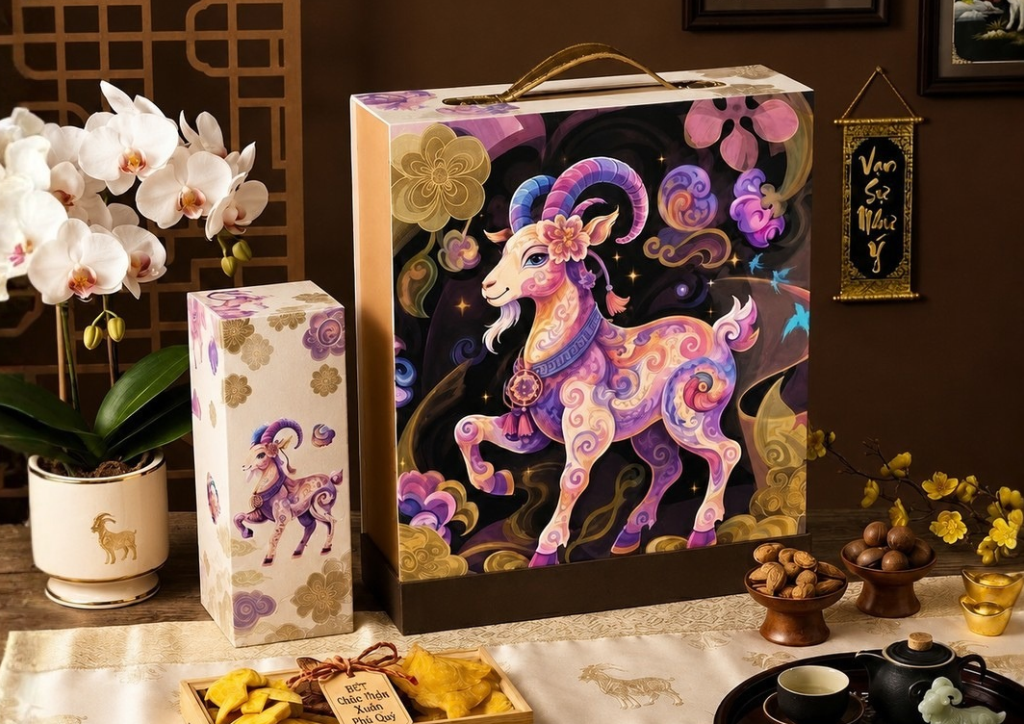 Bộ Hộp Quà Tết "Tử Dương Khai Xuân"