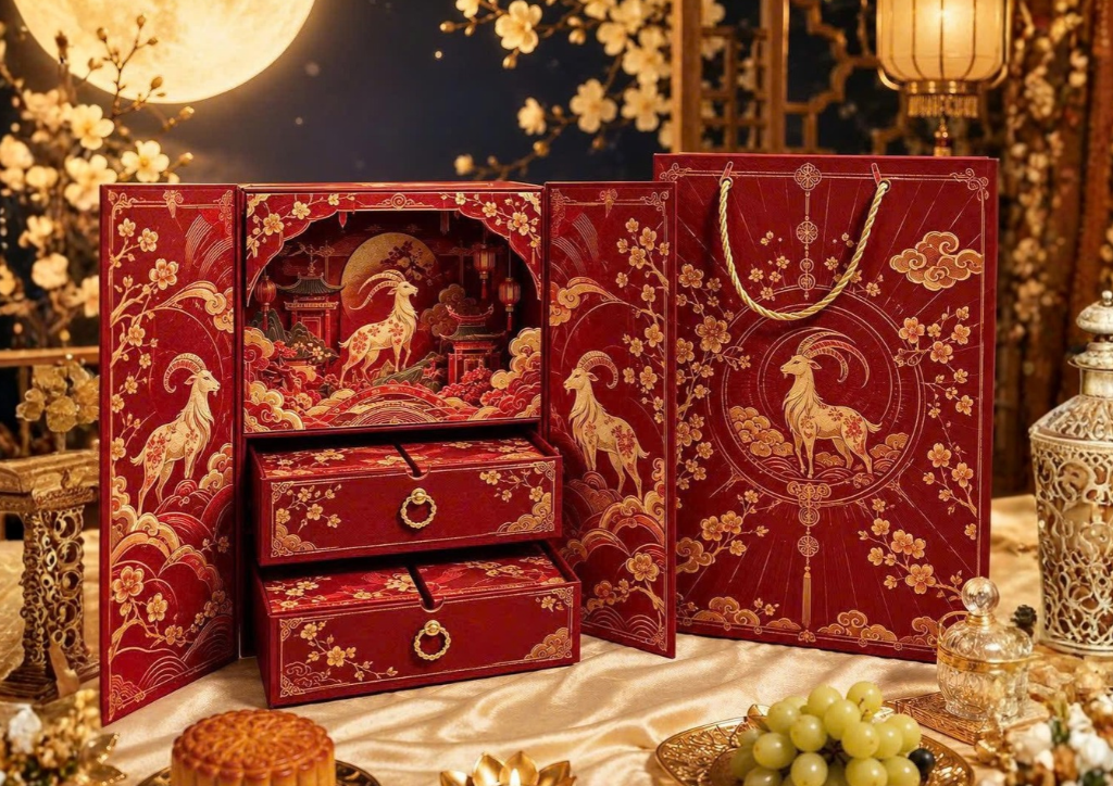 Bộ Hộp Quà Tết "Kim Dương Vọng Nguyệt"