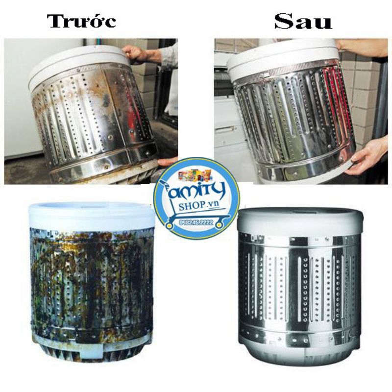 bịch bột tẩy lòng vệ sinh máy giặt hàn quốc 450g