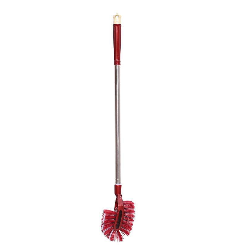 ( cây inox đầu đỏ vàng mã 3807 ) cọ vệ sinh toilet, bàn chải chà sàn, bồn cầu nhà vệ sinh siêu sạch