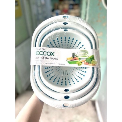 SET 3 THAU RỔ OVAL, bộ thau rổ nhựa dày cao cấp 3 size khác nhau