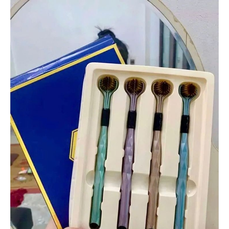 Set 4 Bàn Chải 3 Chiều Siêu Hot, Hộp 4 Cây Bàn Chải Đa Năng