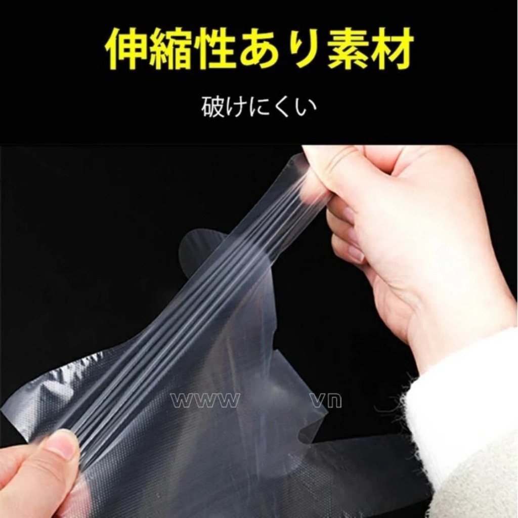 hộp 100 găng tay nilong nhật bản siêu dai. găng tay nhà bếp nấu ăn set 100c