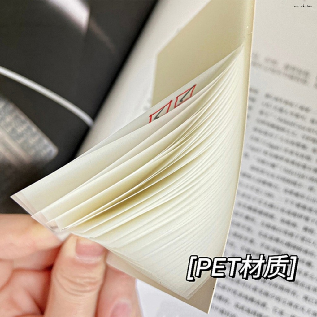set 50 tờ giấy note trong suốt, giấy ghi chú trog suốt siêu kute