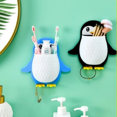 ( 5706) Kệ Dán tường Hình Chim Cánh Cục Bằng Nhựa Để Đồ Đa Năng Siêu Đáng Yêu