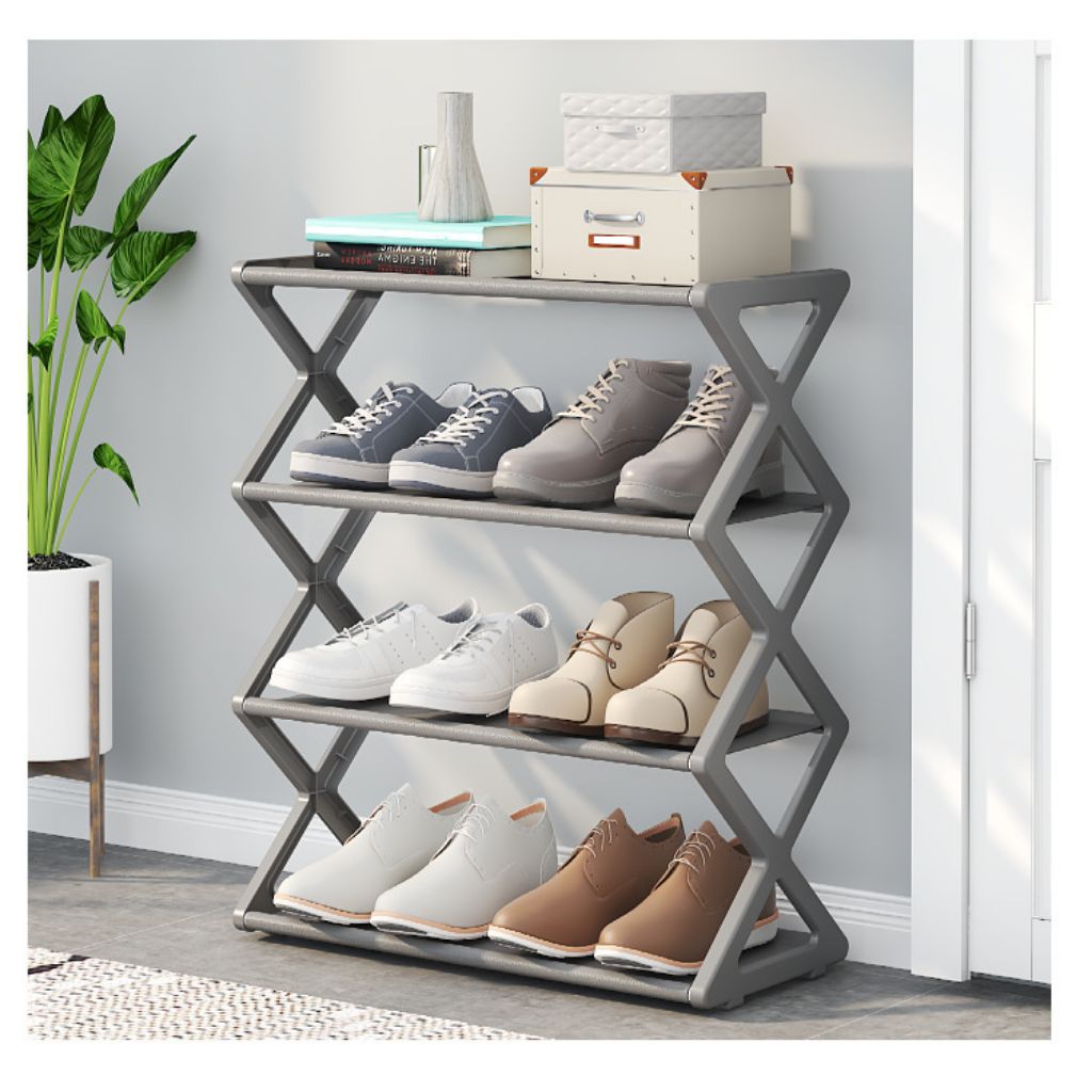 Kệ Để Giầy Chữ X 4 Tầng Đa Năng Gấp Gọn Thông Minh