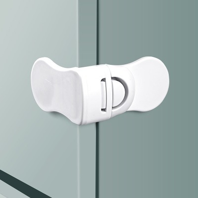 KHÓA TỦ CHỮ L, Khóa Cửa Tủ Lạnh Chữ L Chốt Cài Tủ Quần Áo Ngăn Kéo Chống Kẹt Tay An Toàn Cho Bé