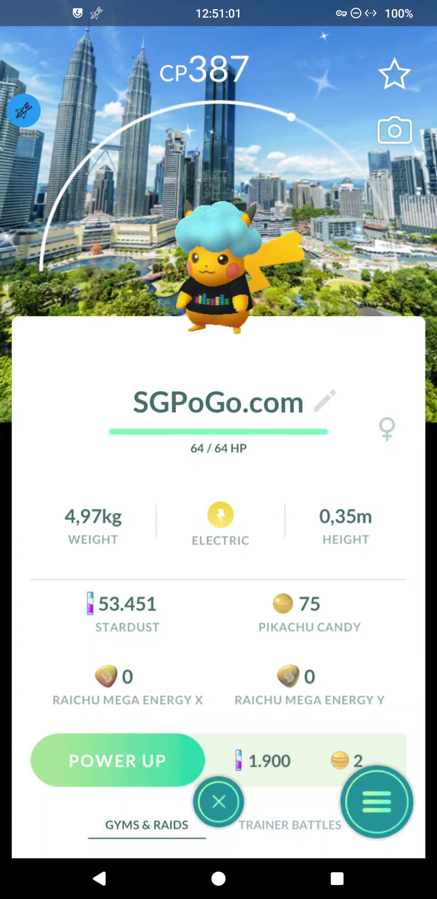 Shiny Pikachu — PokéXciting! Location Background