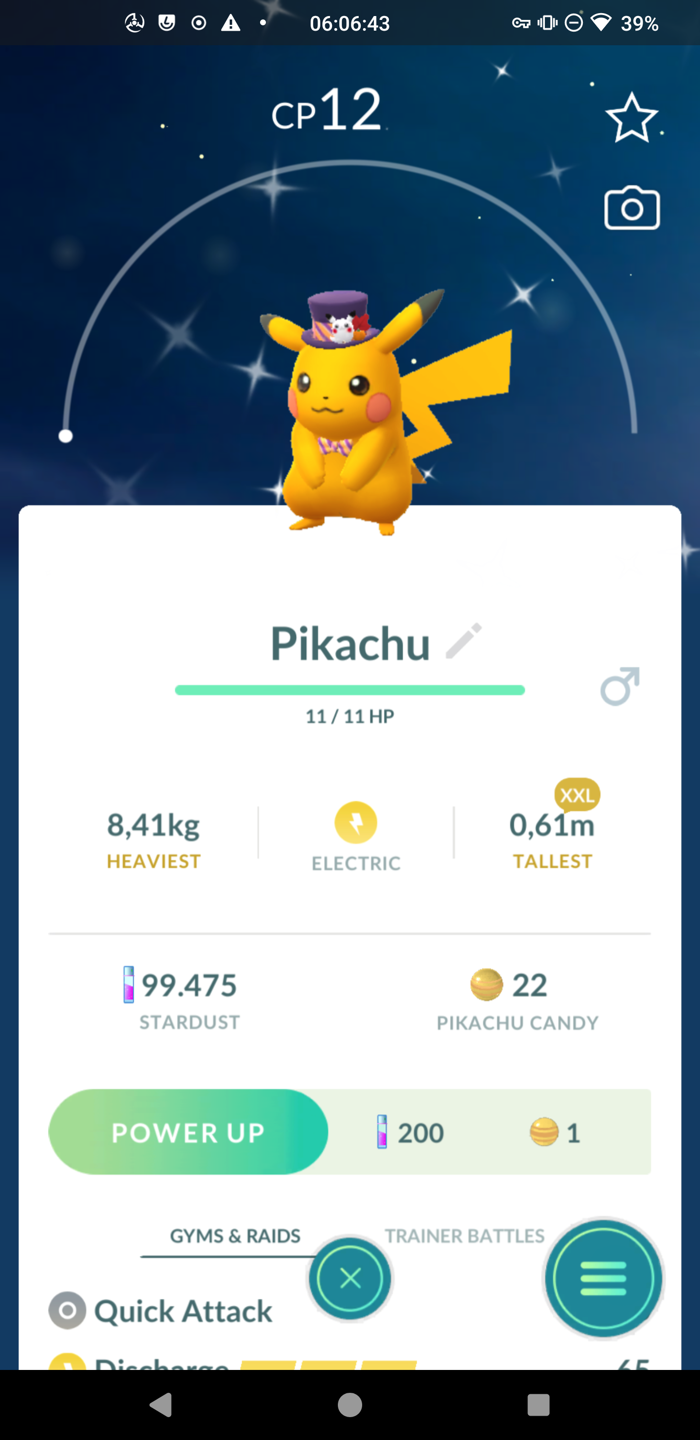Shiny Pikachu Halloween Mischief Size XXL & Level 1✨