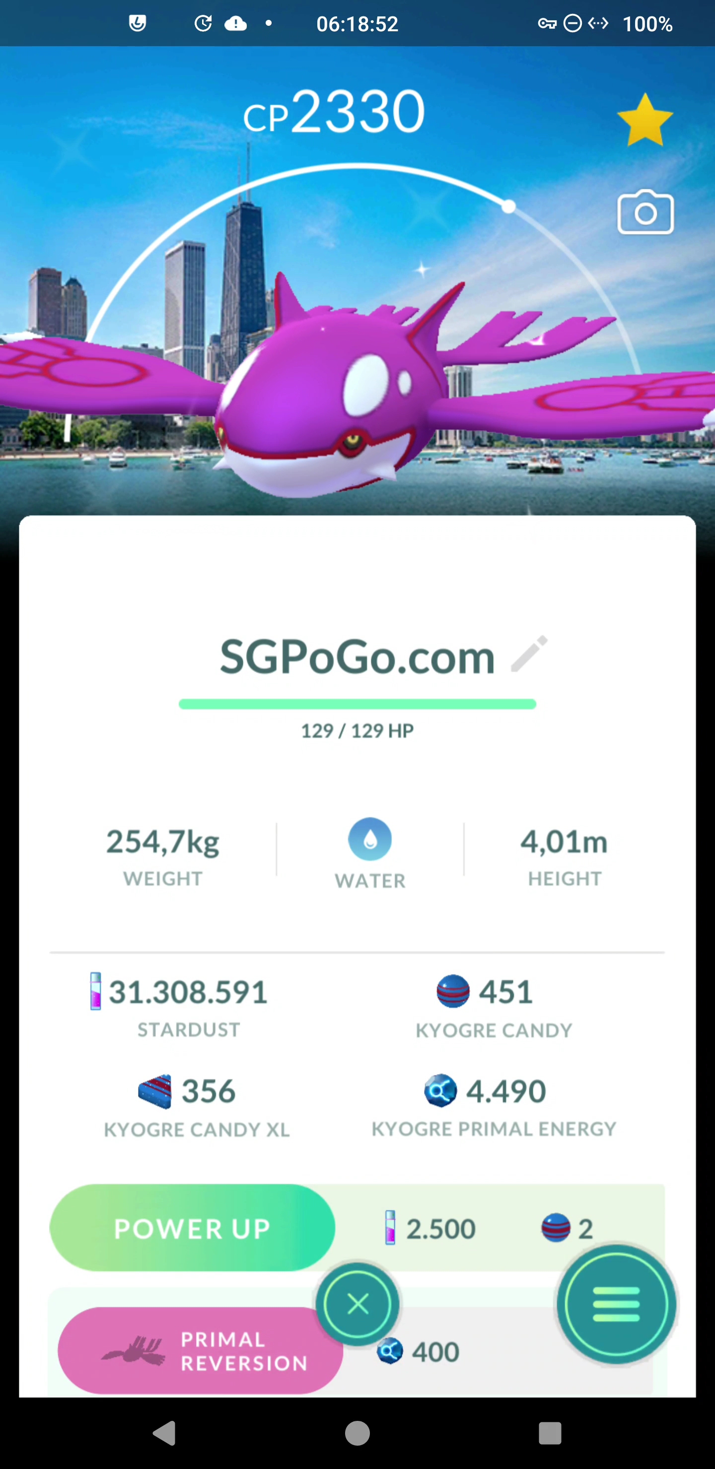 ✨Shiny Kyogre Chicago Background✨Go Fest 2026✨
