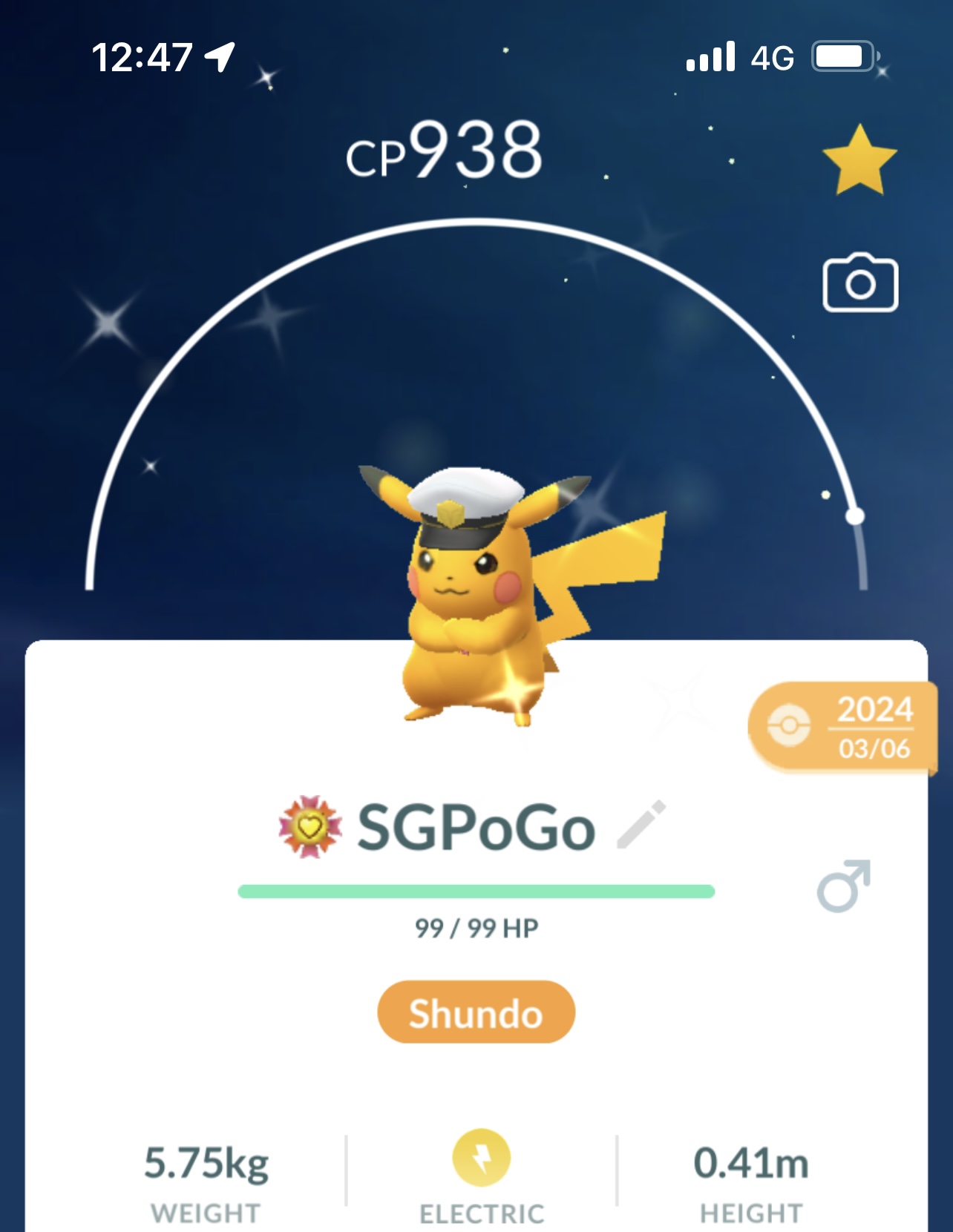 Cap's Hat Pikachu