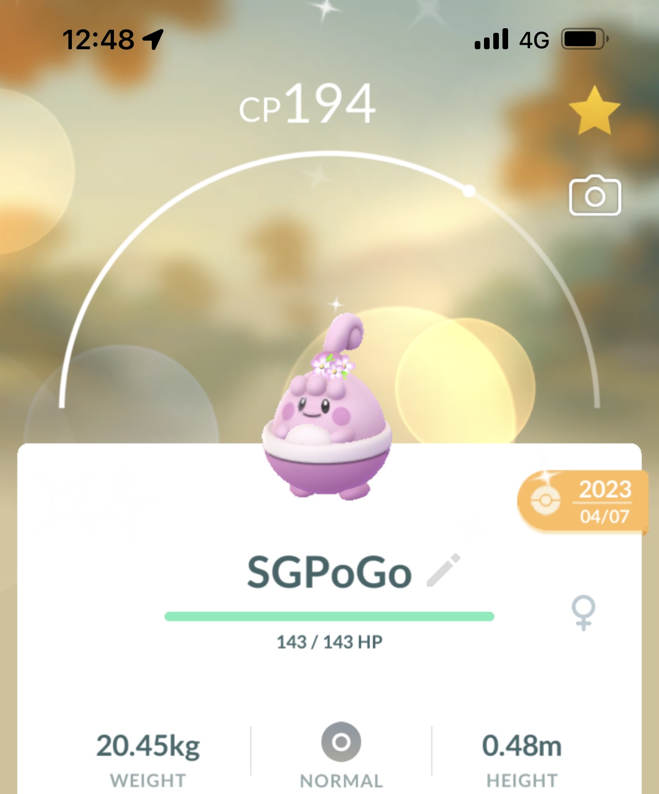 Shiny Happiny with Flower Crown