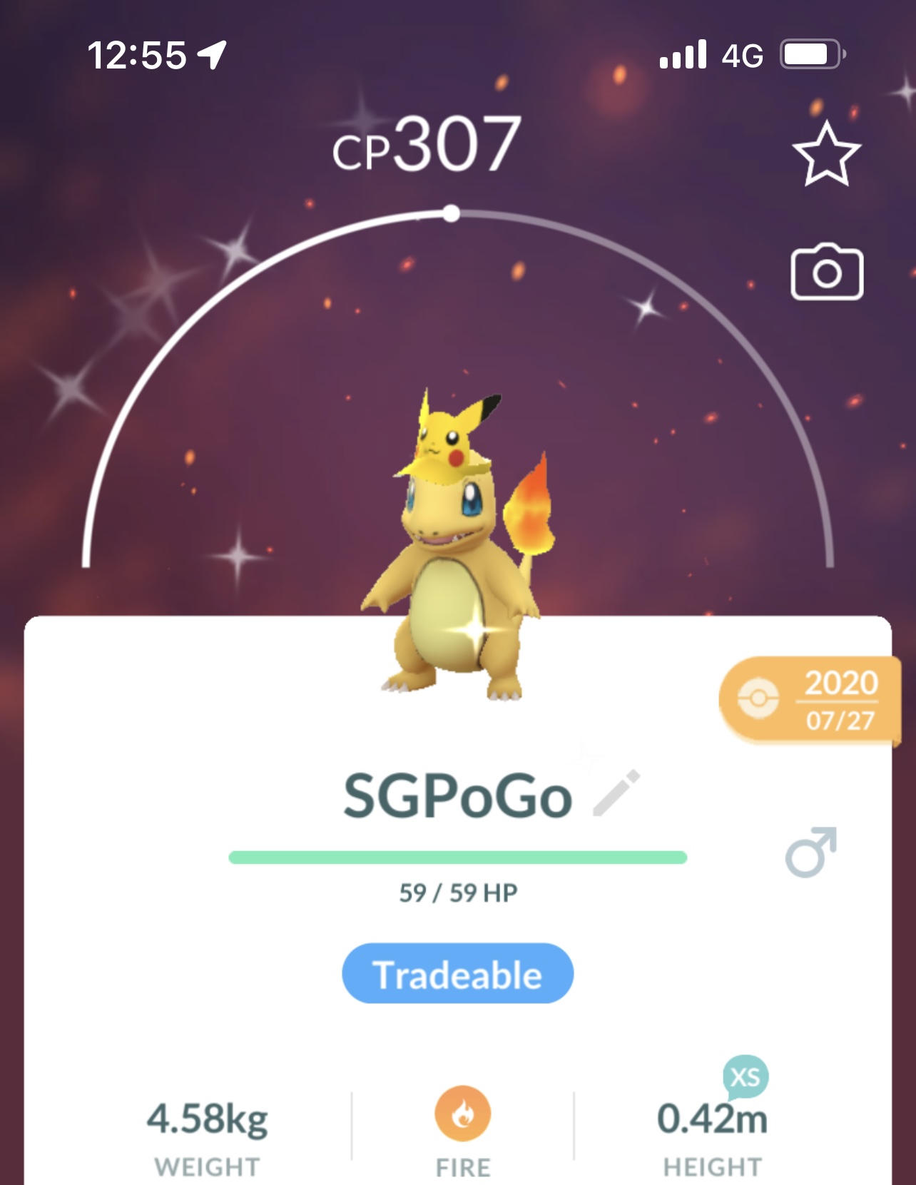 Shiny Charmander Visor hat