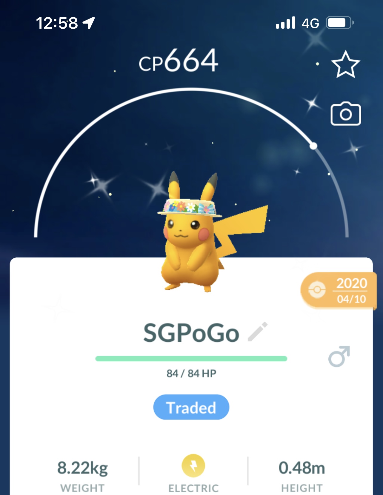 Shiny Flower Hat Pikachu (Spring Event 2020)