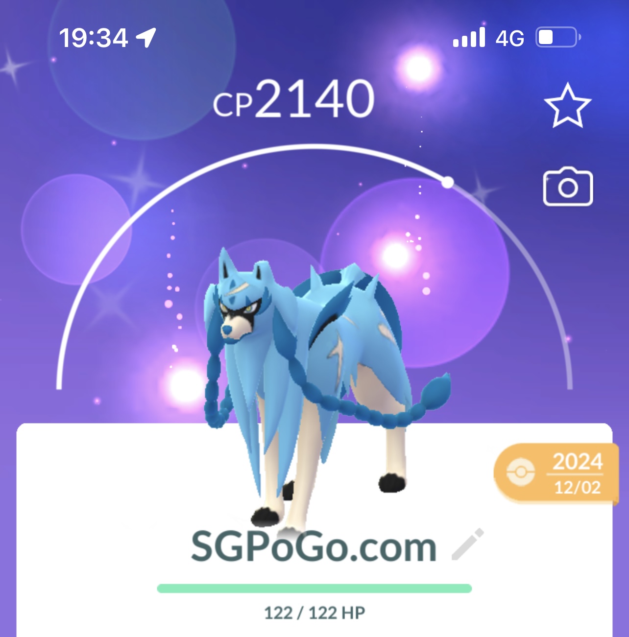 Shiny Zacian level 50 + 3 moves