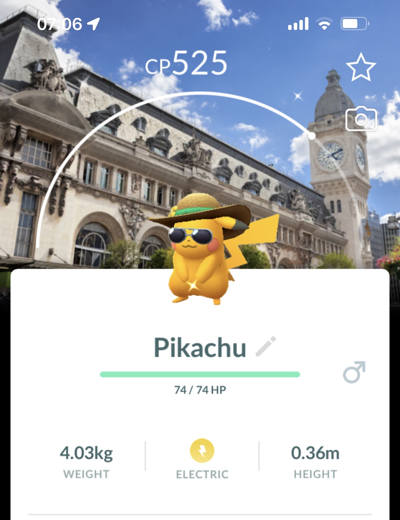 Shiny Pikachu summer hat background - Mini PTC