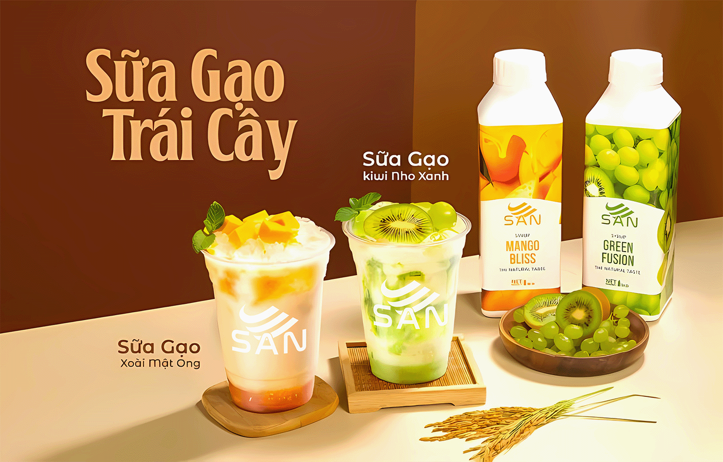 Tự pha chế trà trái cây ngon như các thương hiệu lớn bằng Syrup San