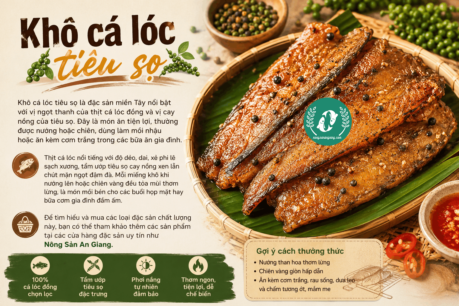 Khô Cá Lóc Chiên