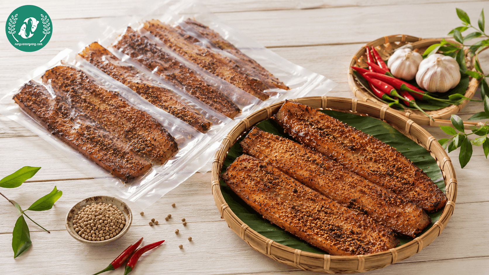 Khô Cá Lóc Tiêu Sọ Miền Tây Cay Thơm, Đậm Đà
