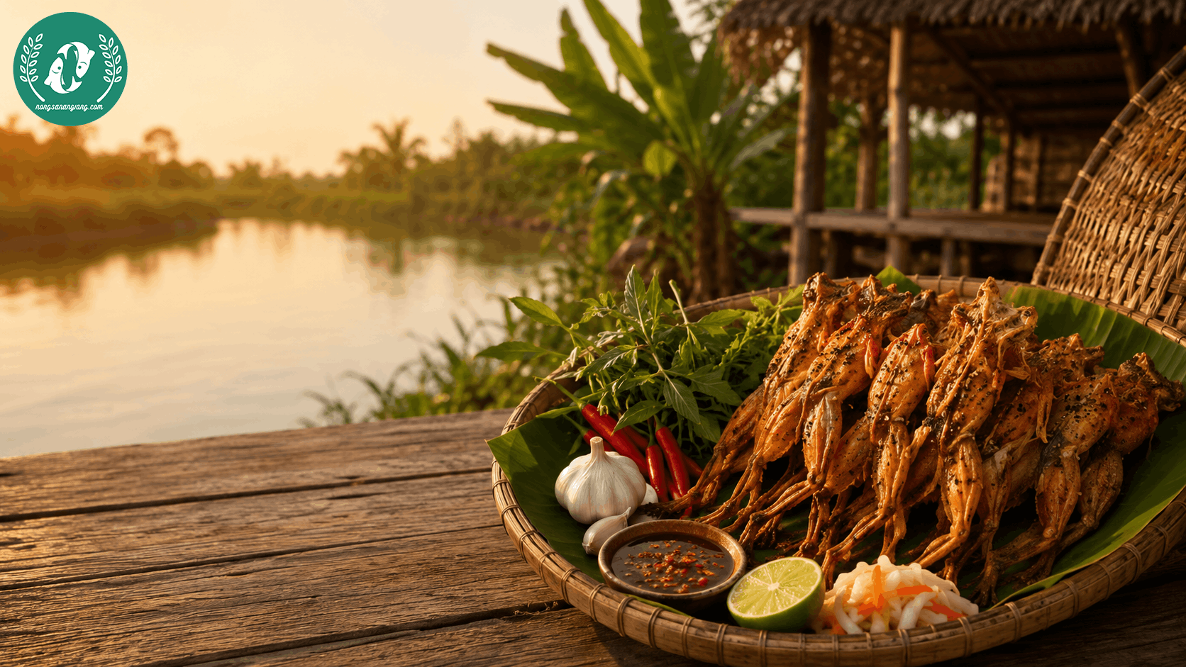 Khô nhái An Giang được làm từ nhái cơm tự nhiên
